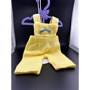 Cabbage Patch Kids Coleco Yellow Knit Overalls Romper Vtg 1985‎ Twins Doll